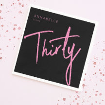 Moderne 30e dertigste dertigste verjaardag Napkin
