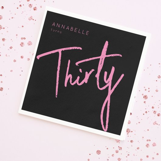 Moderne 30e dertigste dertigste verjaardag Napkin Servet