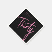 Moderne 30e dertigste dertigste verjaardag Napkin Servet (Hoek)