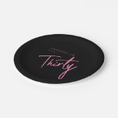 Moderne 30e dertigste dertigste verjaardag papieren bordje (Gekanteld)