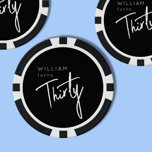 Moderne 30e dertigste dertigste verjaardag poker chips