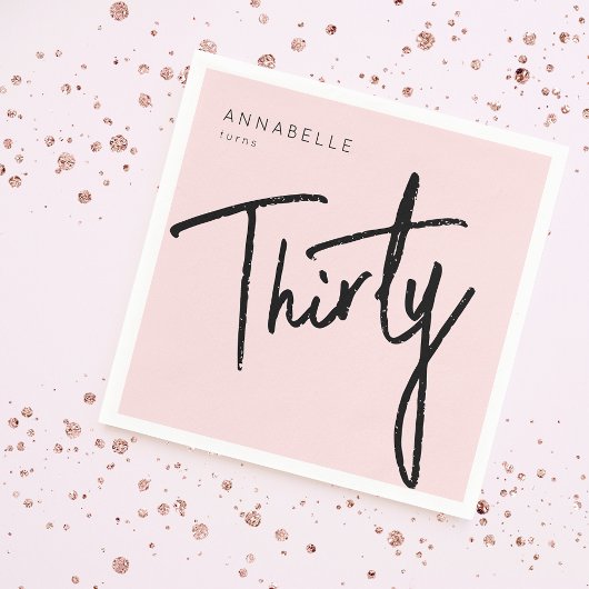 Moderne 30e dertigste dertigste verjaardag servet
