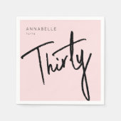 Moderne 30e dertigste dertigste verjaardag servet (Voorkant)