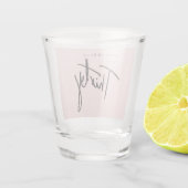 Moderne 30e dertigste dertigste verjaardag shot glas (Achterkant)