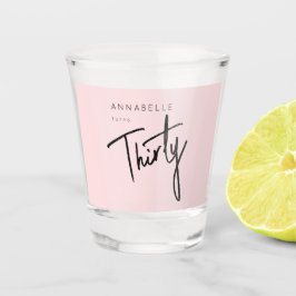Moderne 30e dertigste dertigste verjaardag shot glas