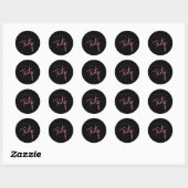 Moderne 30e dertigste verjaardagsfeestje ronde sticker (Vel)