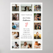 Moderne 30e Jubileum Custom Photo Collage Poster (Voorkant)