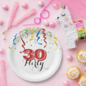 Moderne 30e verjaardag 30 & FLIRTY feestelijk Papieren Bordje (Feest)
