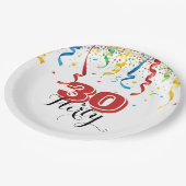 Moderne 30e verjaardag 30 & FLIRTY feestelijk Papieren Bordje (Gekanteld)