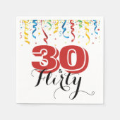 Moderne 30e verjaardag 30 & FLIRTY plezier Servet (Voorkant)