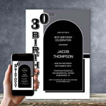 Moderne 30e verjaardag Black Arch Party