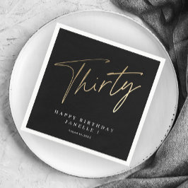 Moderne 30e verjaardag eenvoudige stijlvolle elega servet