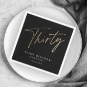 Moderne 30e verjaardag eenvoudige stijlvolle elega servet