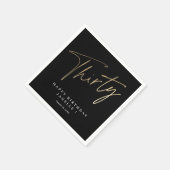 Moderne 30e verjaardag eenvoudige stijlvolle elega servet (Hoek)