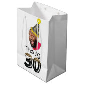 Moderne 30e verjaardag Foto gepersonaliseerd Medium Cadeauzakje (Voorkant Gekanteld)