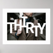 Moderne 30e verjaardag foto poster (Voorkant)