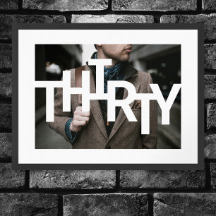 Moderne 30e verjaardag foto poster