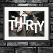 Moderne 30e verjaardag foto poster