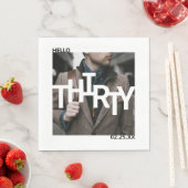 Moderne 30e verjaardag foto servet (Insitu)