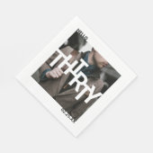 Moderne 30e verjaardag foto servet (Hoek)