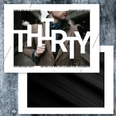 Moderne 30e verjaardag foto uitnodiging