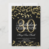 Moderne 30e verjaardag Gold Foil Confetti Kaart (Voorkant)