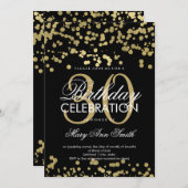 Moderne 30e verjaardag Gold Foil Confetti Kaart (Voorkant / Achterkant)