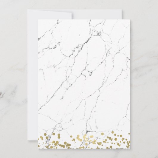 Moderne 30e verjaardag Gold Marble Kaart (Achterkant)