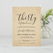 Moderne 30e Verjaardag Gouden Glitter Glam Kaart (Staand voorkant)