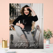 Moderne 30e verjaardag Party Fotoscript Typografie Acryl Bord (Huwelijk)