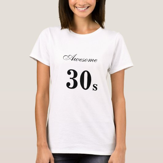Moderne 30e verjaardag t-shirt (Voorkant)