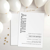 Moderne 30e verjaardag van de uitnodiging