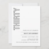 Moderne 30e verjaardag van de uitnodiging (Voorkant)