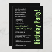 Moderne 30e verjaardag zwart wit lak groen W1820 Kaart (Voorkant / Achterkant)