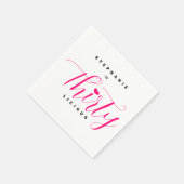 Moderne 30e verjaardagsfeestje dertigleyachtige ro servet (Hoek)