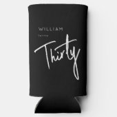 Moderne 330e verjaardag zwarte mannen seltzer blikjeskoeler (Achterkant)