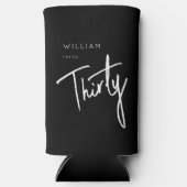 Moderne 330e verjaardag zwarte mannen seltzer blikjeskoeler (Voorkant)