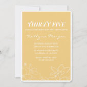 Moderne 35e verjaardag uitnodigingen Brunch Geel (Voorkant)