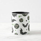 Moderne 3-Eyed Pompoen en Vleermuizen Halloween Mok (Midden)