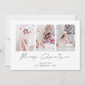 Moderne 3 foto 2026 Kalender Vrolijk Kerstfeest Feestdagenkaart (Voorkant)