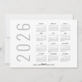 Moderne 3 foto 2026 Kalender Vrolijk Kerstfeest Feestdagenkaart (Achterkant)