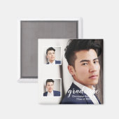 Moderne 3 foto afstudeerceremonie magneet (Voorkant / Achterkant)