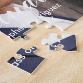 Moderne 3 foto afstudeerfeest legpuzzel (Zijkant)