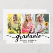 Moderne 3 Foto Afstuderen koninklijke kaart (Voorkant / Achterkant)