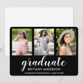 Moderne 3 Foto Afstuderen koninklijke kaart (Voorkant / Achterkant)