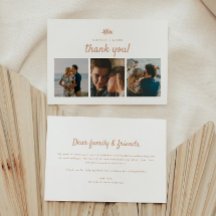 Moderne 3-foto Beige Bloemige Blad Bruiloft