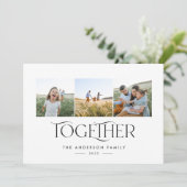 Moderne 3 foto blauw, eenvoudig samen typografie (Staand voorkant)