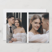 Moderne 3 foto bruiloft aankondiging feest (Achterkant)