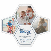 Moderne 3 foto Collage Beste papa ooit Voetbal (Enkel)