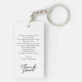 Moderne 3 foto collage bruiloft dank u op maat sleutelhanger (achterkant)